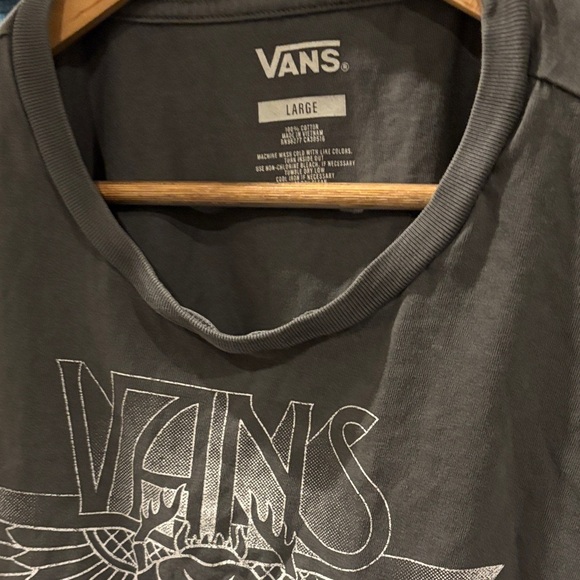Vans Gray Graphic Cropped Tee with Skull and Wings - Picture 5 of 5